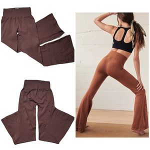 NWOT FP Movement | Good Karma Flare Cropped Leggings in Chocolate *IR*